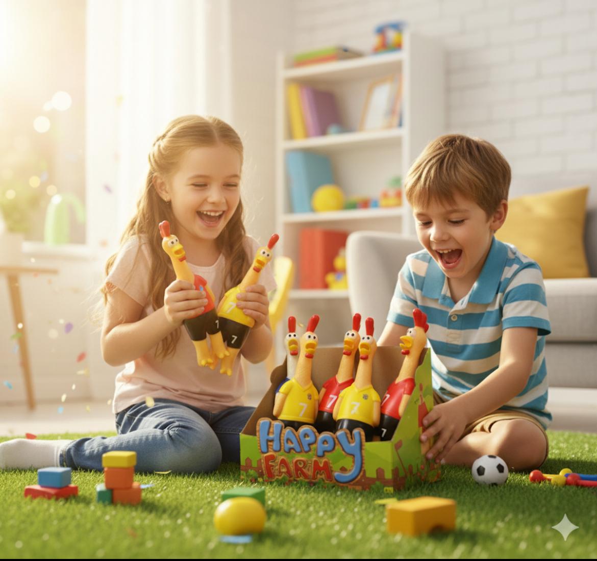 Squeaky Chicken& Farm Animal Toys